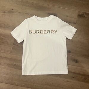 Burberry Kids White Tee with Logo